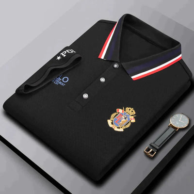 High-end brand embroidered short-sleeved POLO shirt Men's lapel 2023 summer new casual fashion Paul shirt Men's top