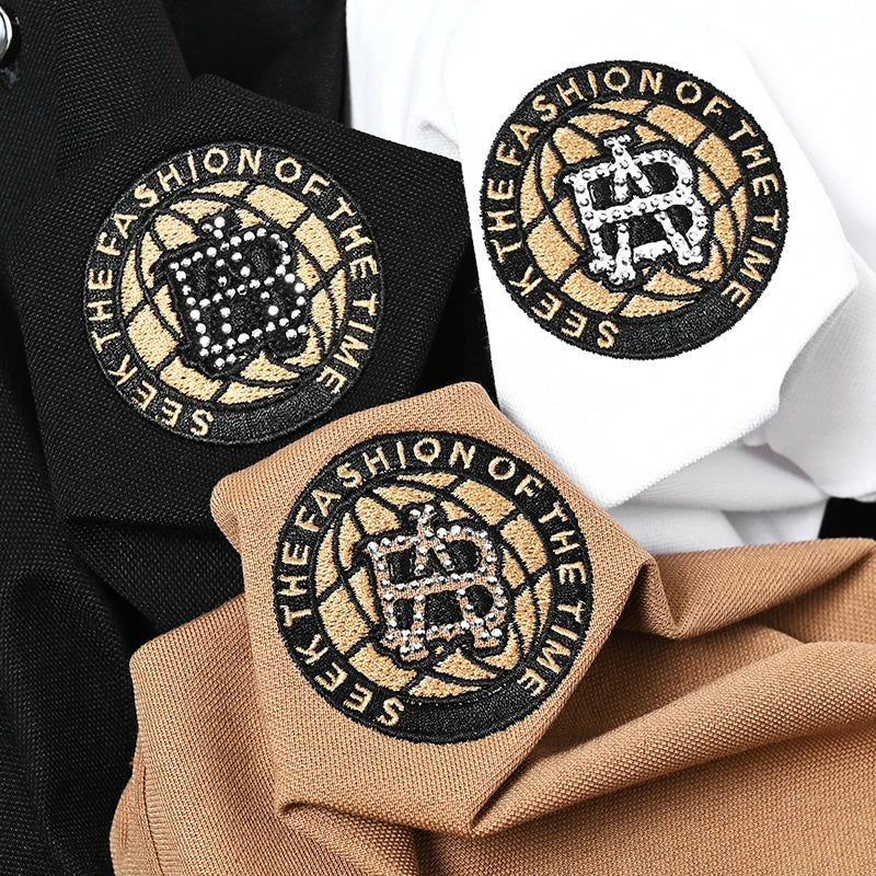 Light Luxury Brand Embroidered Polo Shirt Short Sleeve Men's T-shirt 2023 Summer High Quality Ice Silk Cotton Fashion Paul Shirt